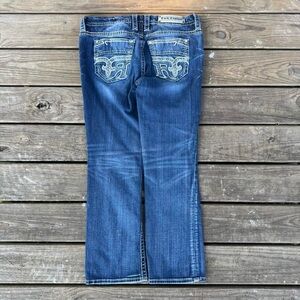 Y2K Style Rock Revival Doreen Easy Boot Cut Crazy Embroidered Jeans